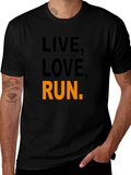 Live Love Run Graphic Tee - Black