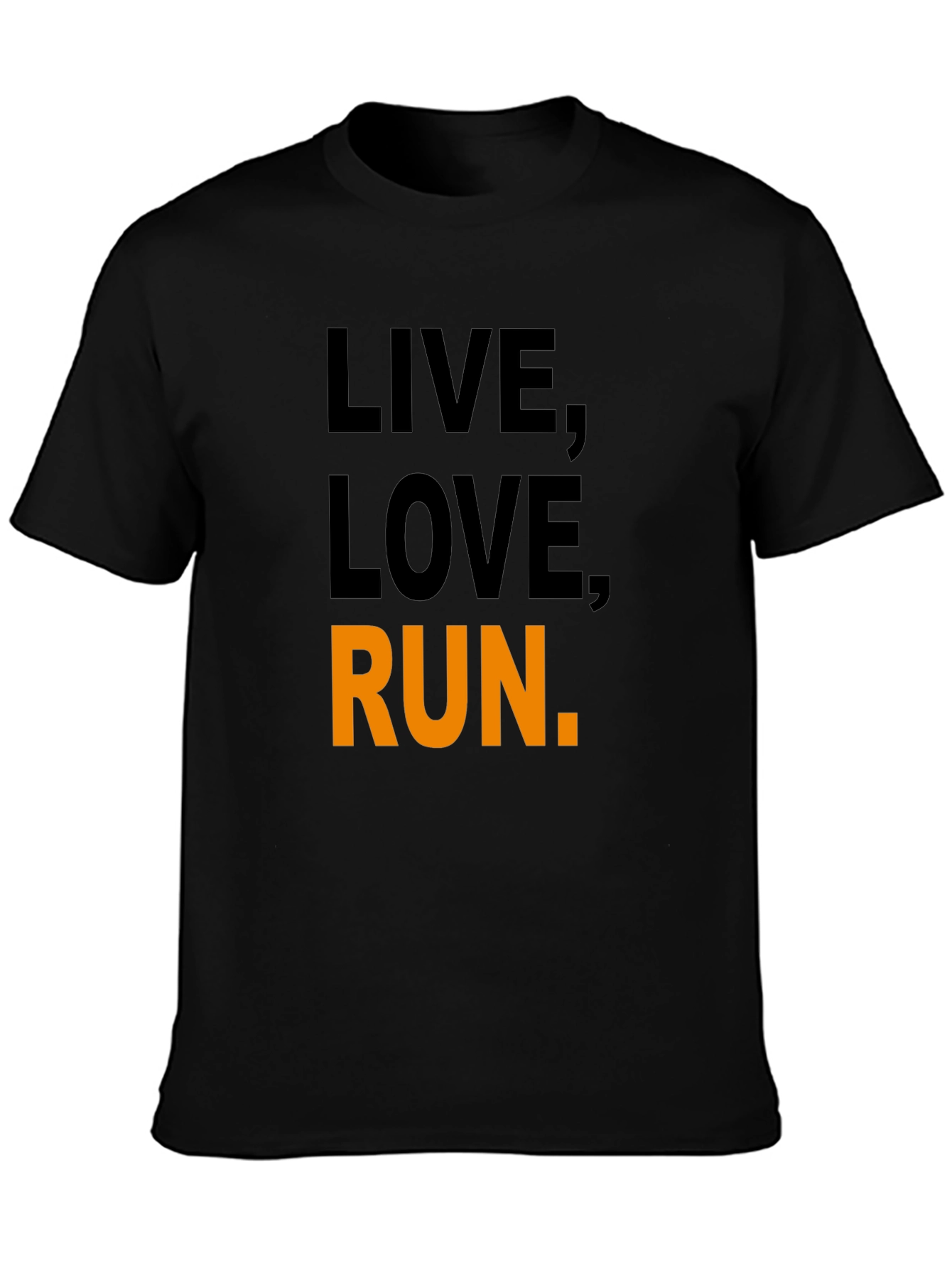 Live Love Run Graphic Tee - Black