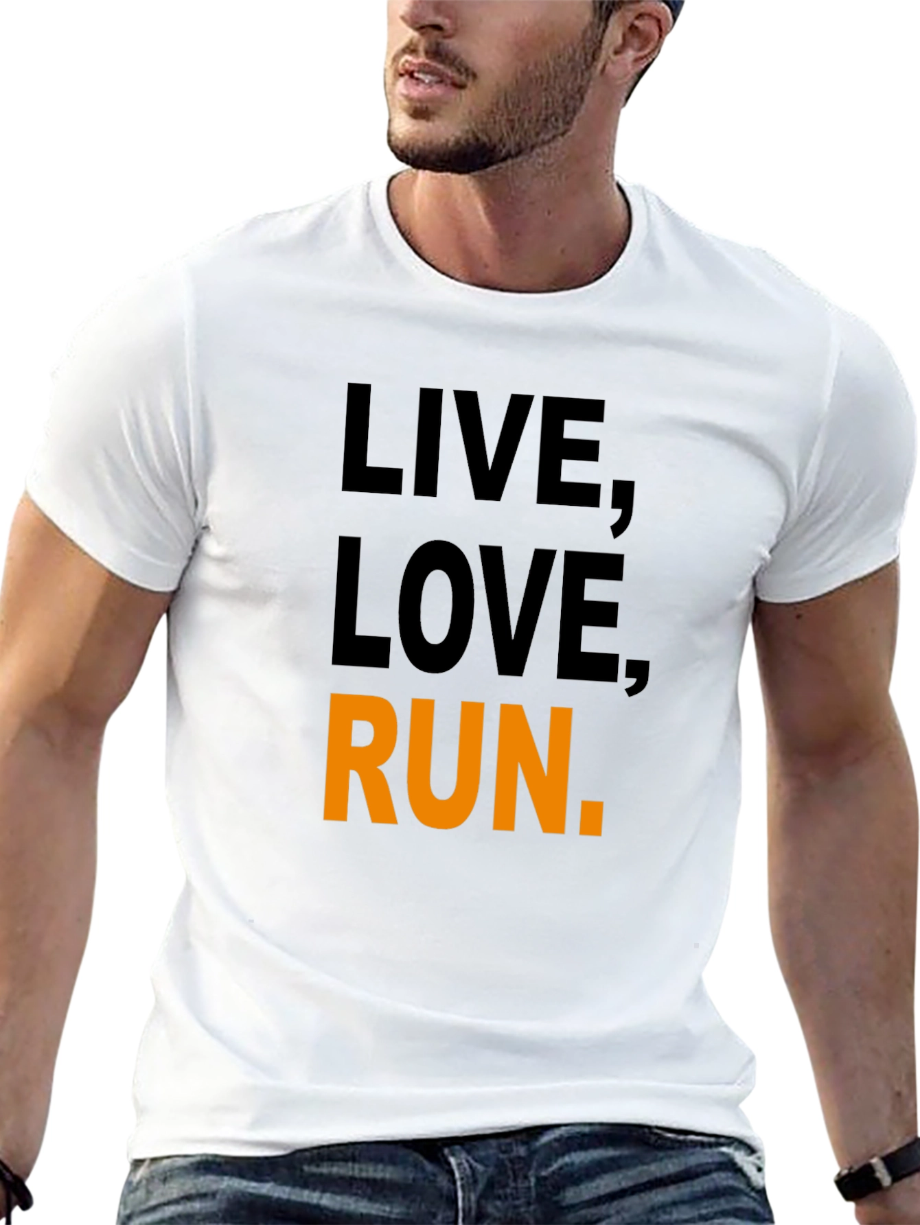 Live Love Run Graphic Tee - Black