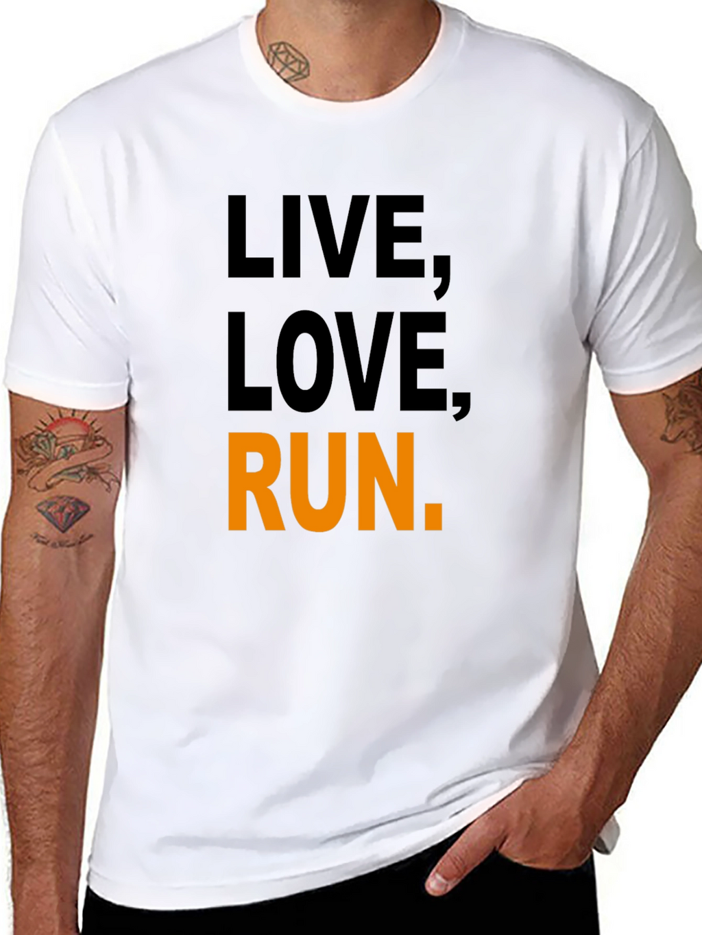 Live Love Run Graphic Tee - Black