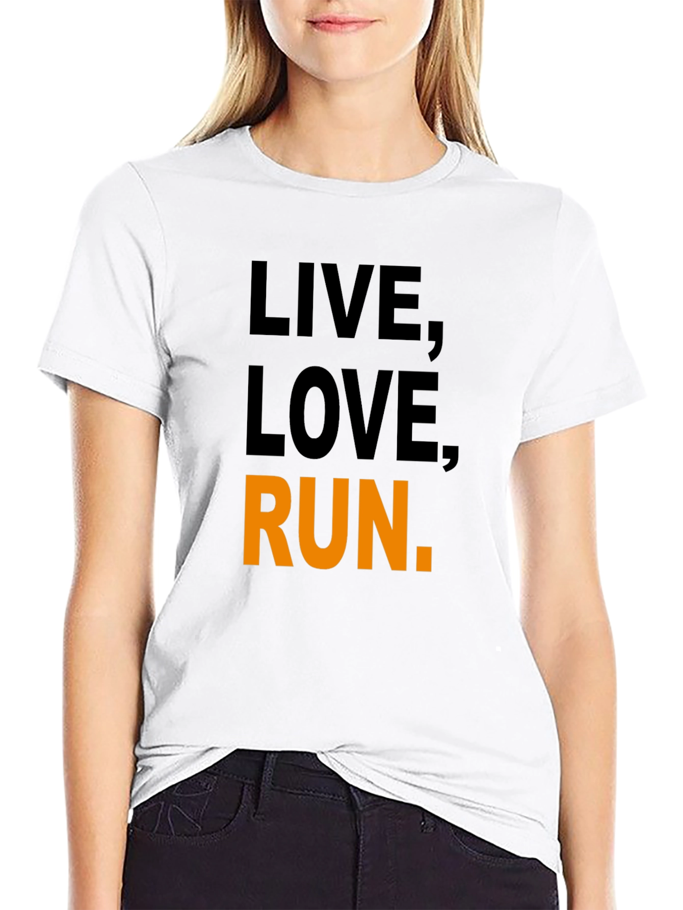 Live Love Run Graphic Tee - Black
