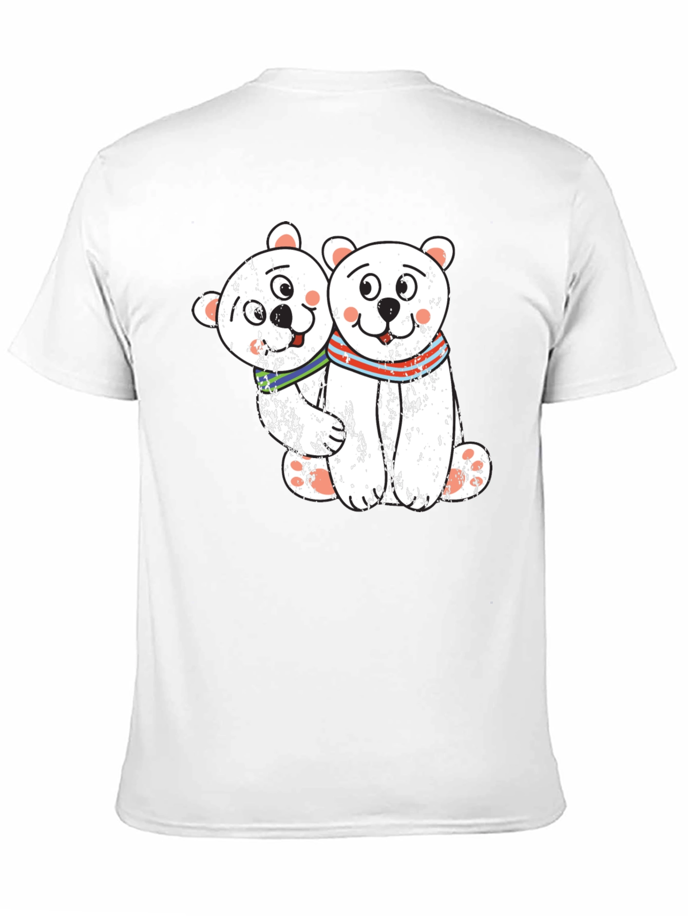 Cute Bear Couple Black T-Shirt