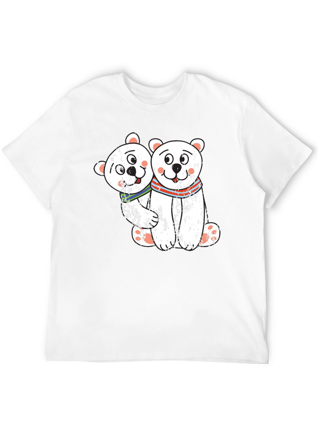 Cute Bear Couple Black T-Shirt