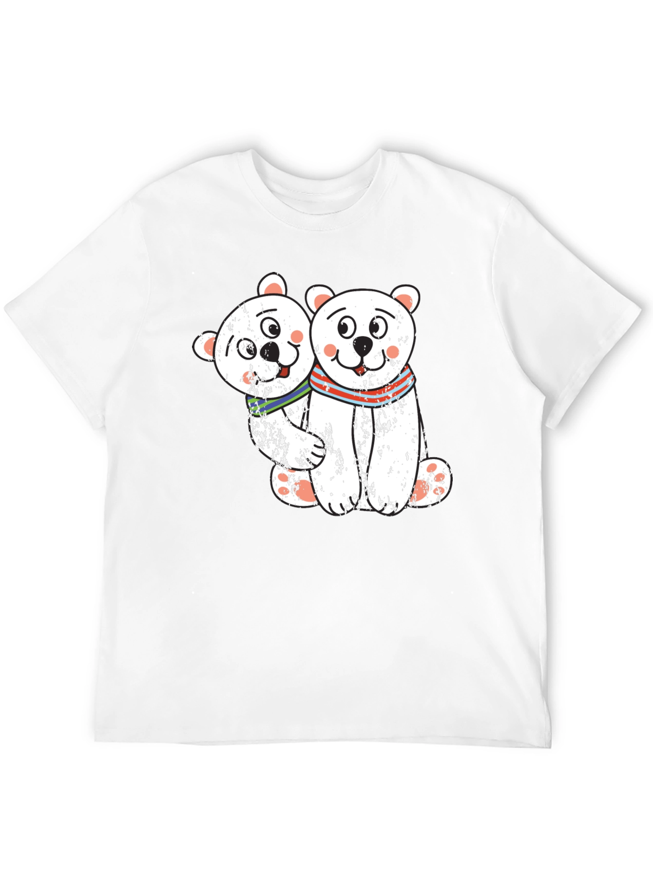 Cute Bear Couple Black T-Shirt