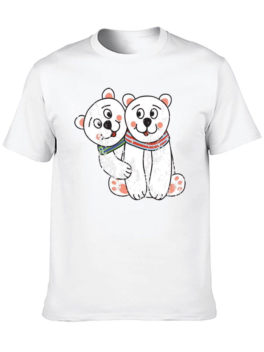 Cute Bear Couple Black T-Shirt