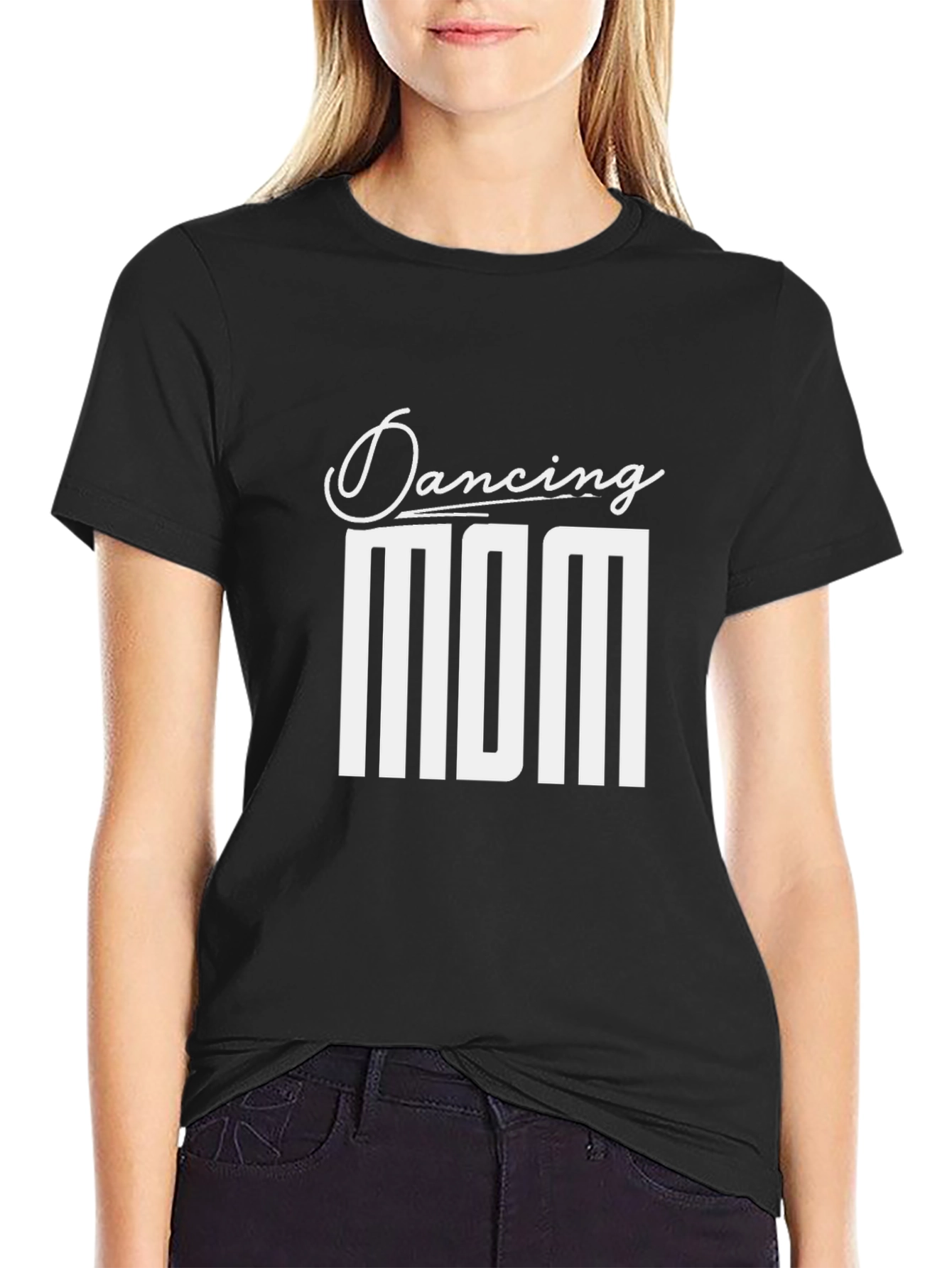 Dancing Mom Graphic Tee - Black Cotton Shirt