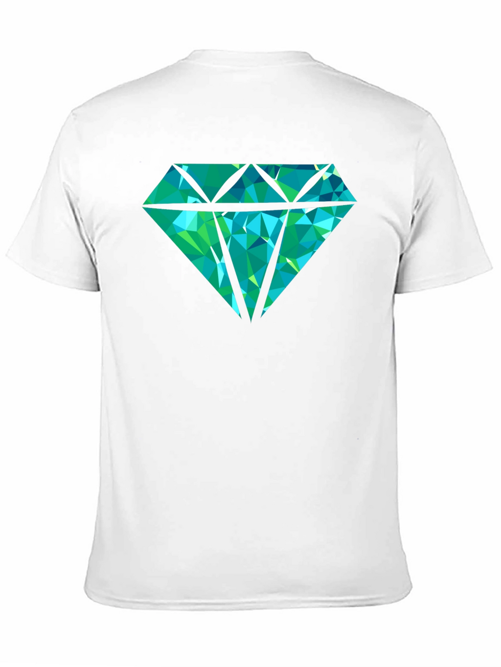 Geometric Diamond Graphic Print Tee - Black
