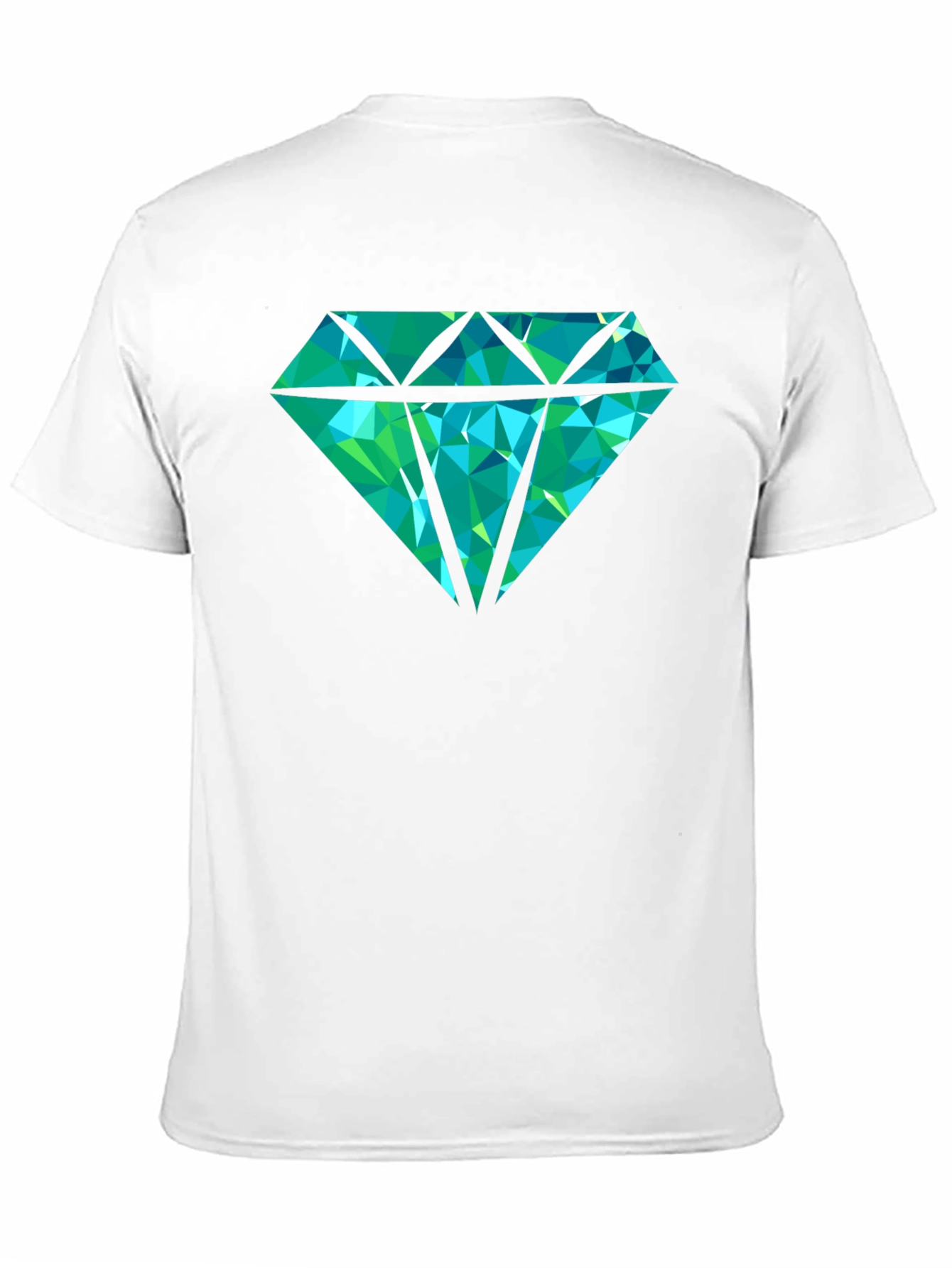 Geometric Diamond Graphic Print Tee - Black