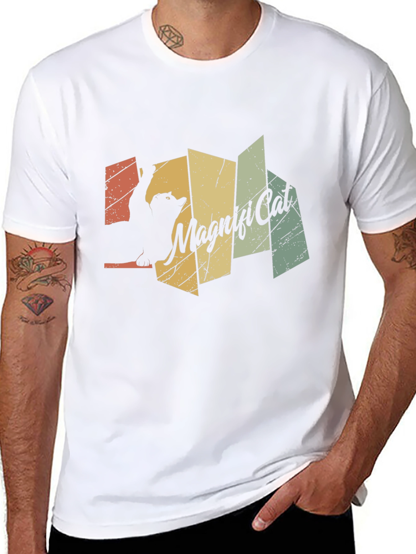 MagnifiCat T-Shirt - Retro Cat Lover Tee