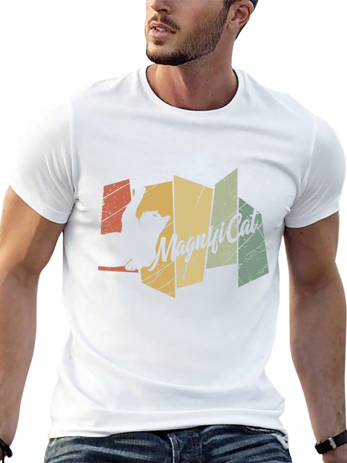 MagnifiCat T-Shirt - Retro Cat Lover Tee