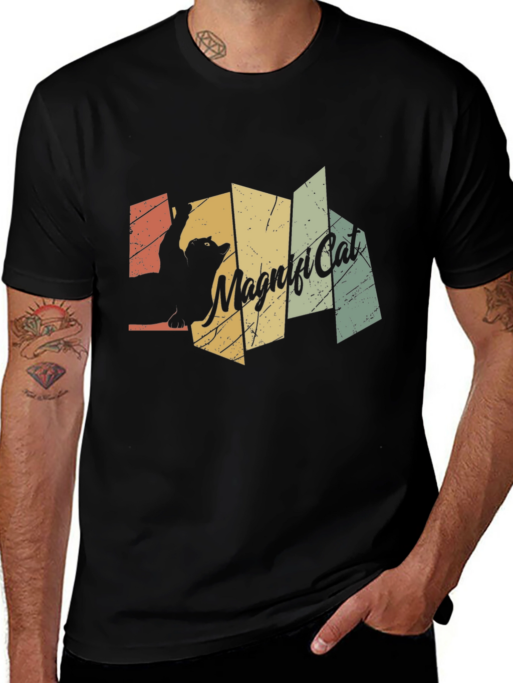 MagnifiCat T-Shirt - Retro Cat Lover Tee