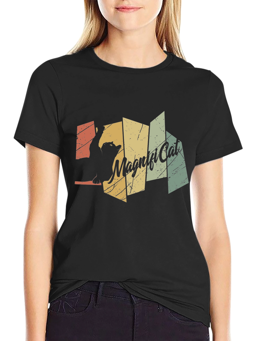 MagnifiCat T-Shirt - Retro Cat Lover Tee