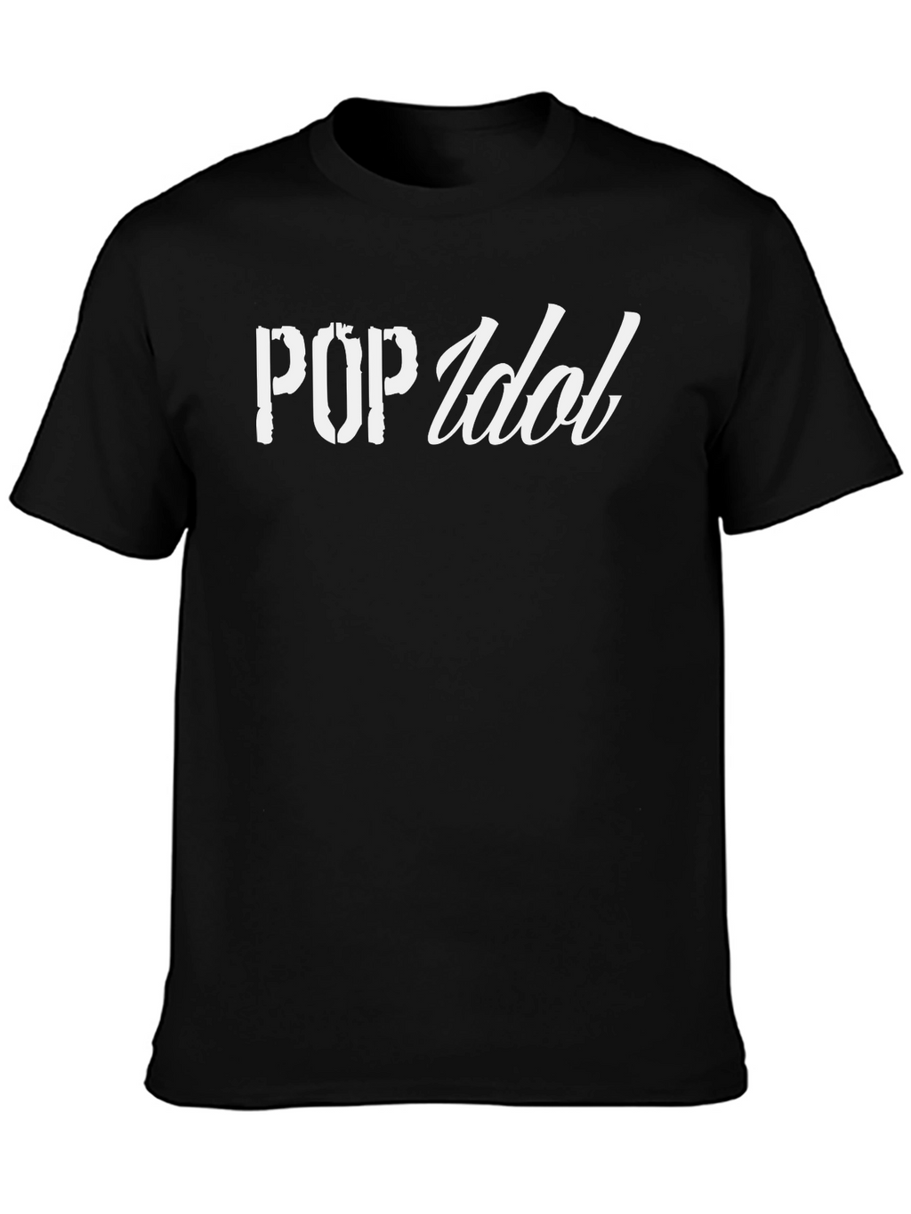 Pop Idol Graphic Print Black T-Shirt