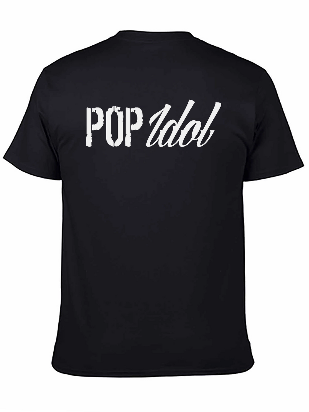 Pop Idol Graphic Print Black T-Shirt