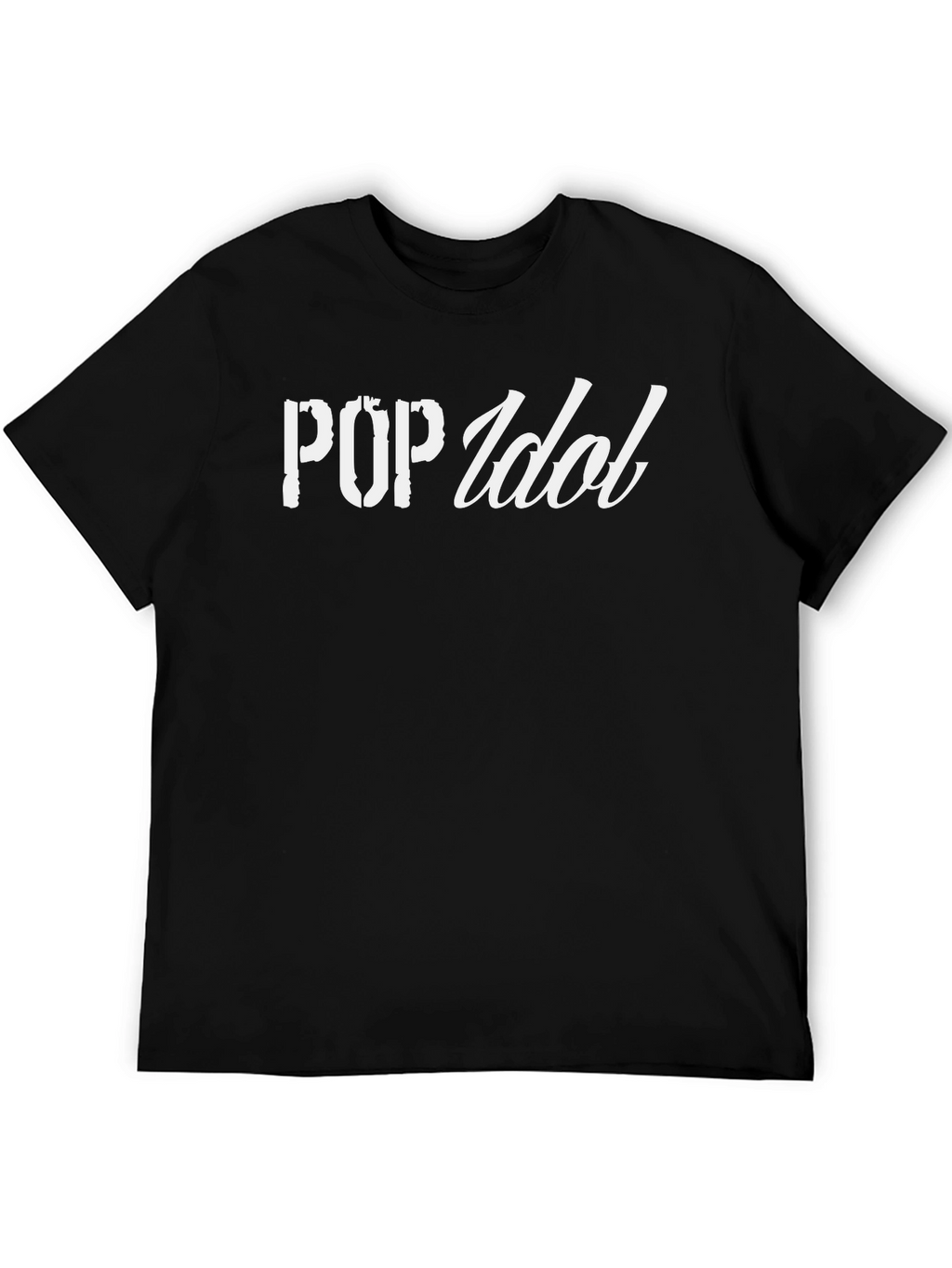 Pop Idol Graphic Print Black T-Shirt