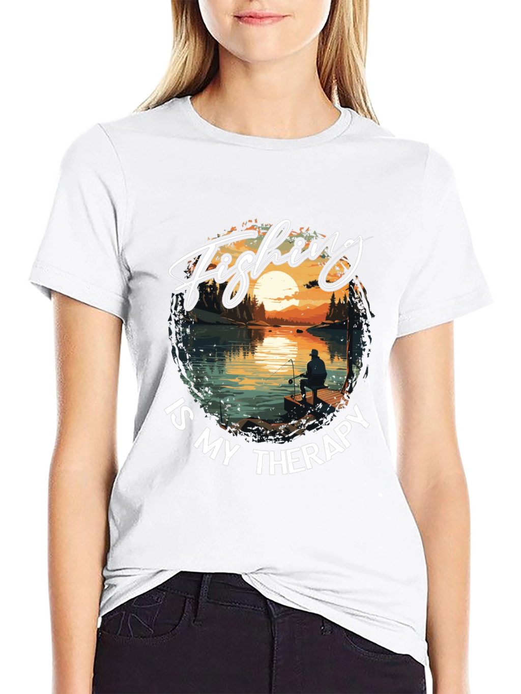 Fishing is My Therapy Graphic Tee