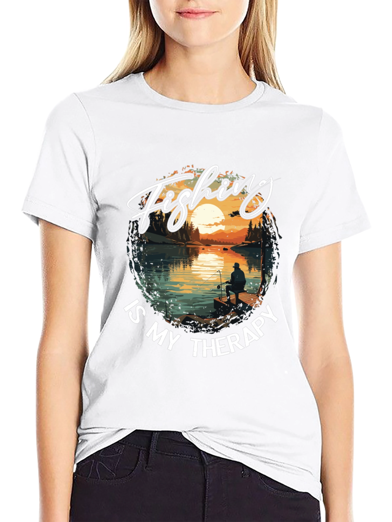 Fishing is My Therapy Graphic Tee