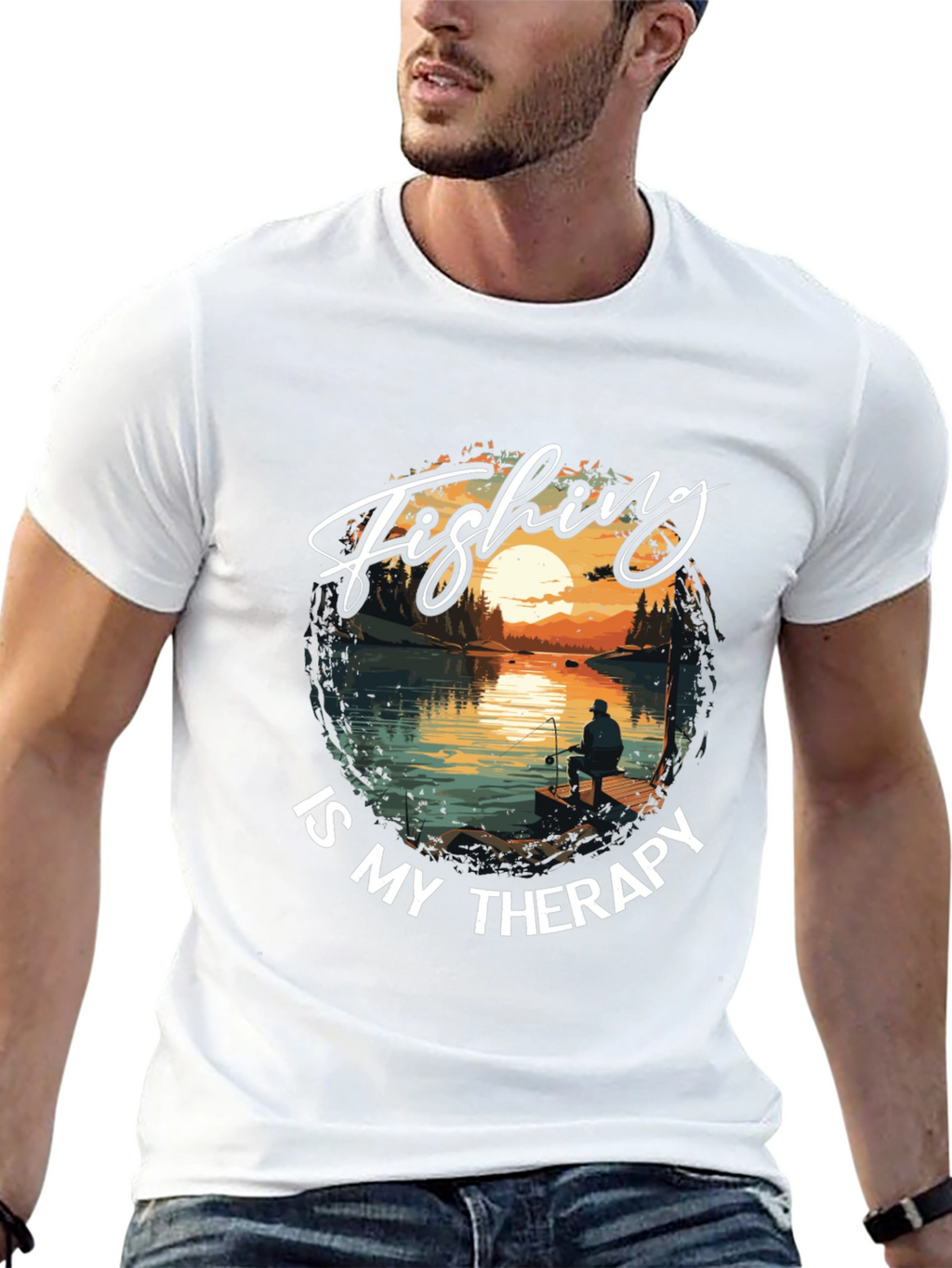 Fishing is My Therapy Graphic Tee