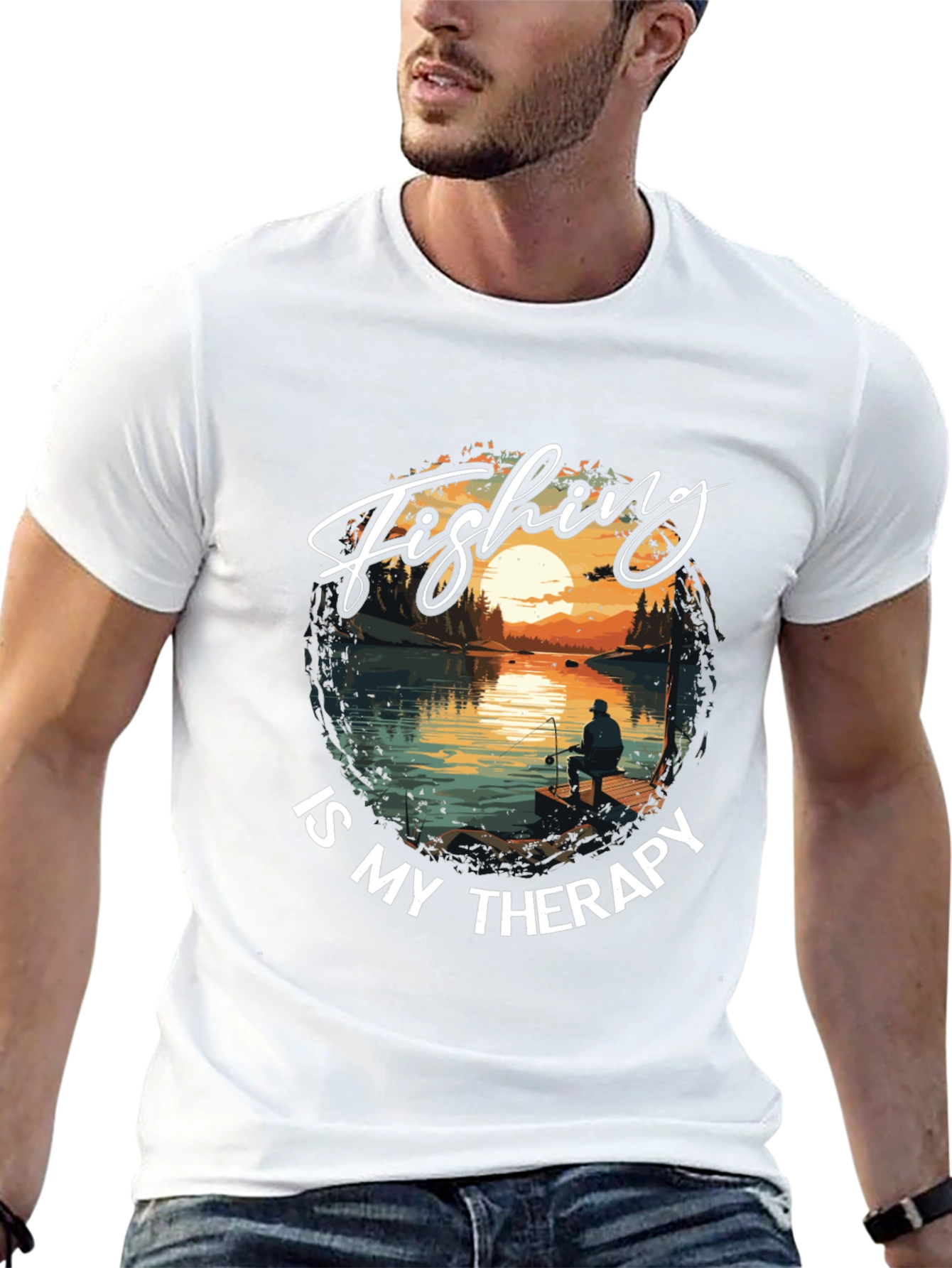 Fishing is My Therapy Graphic Tee