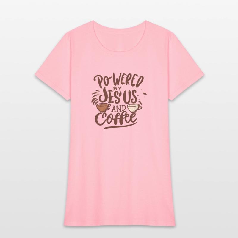 Powered By Jesus and Coffee -Christian Design