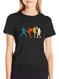 Retro Baseball Silhouette Graphic T-Shirt