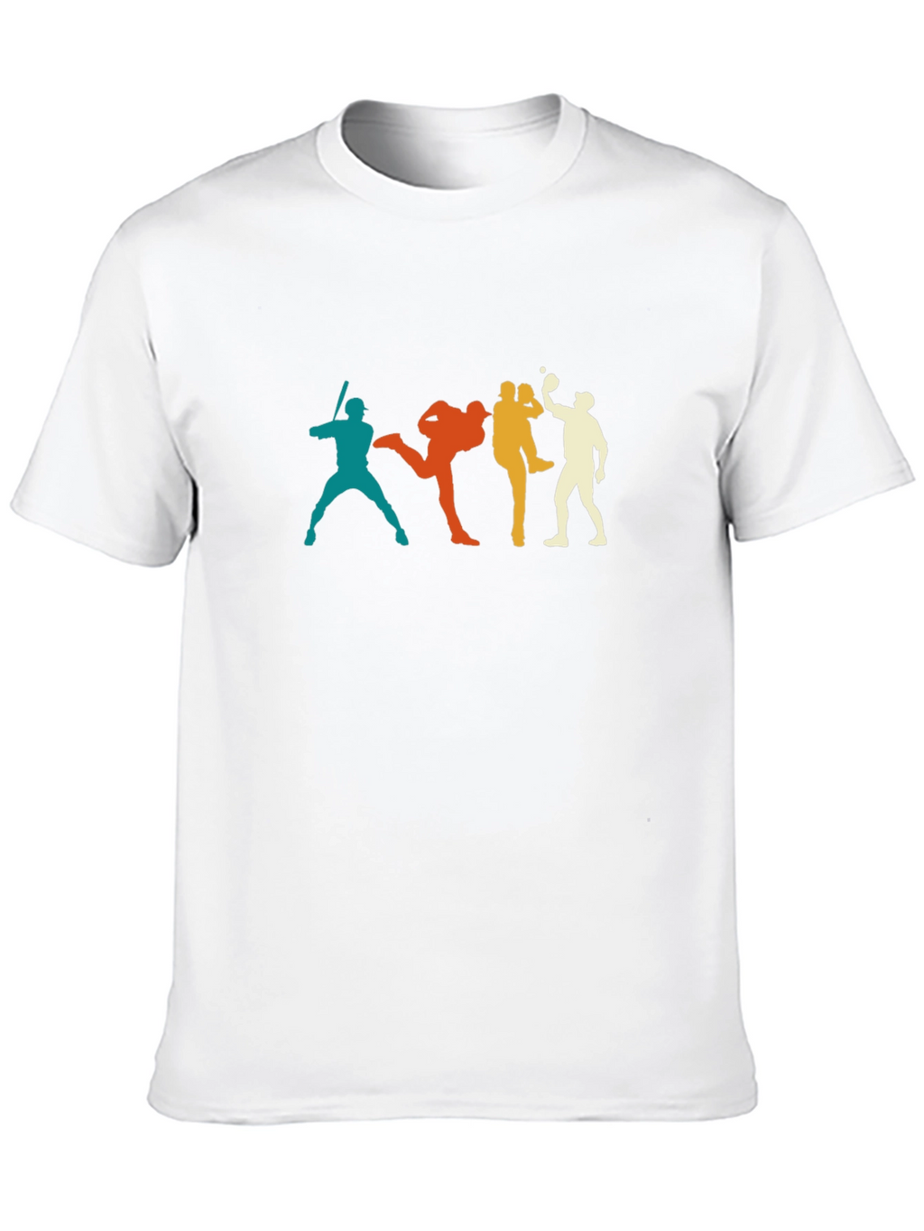 Retro Baseball Silhouette Graphic T-Shirt