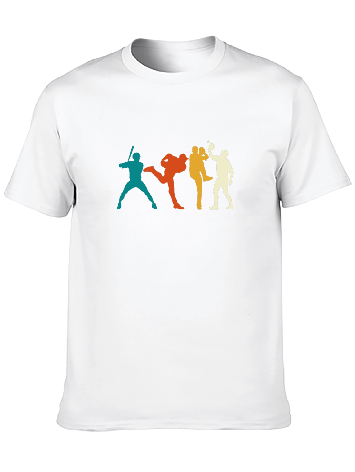 Retro Baseball Silhouette Graphic T-Shirt