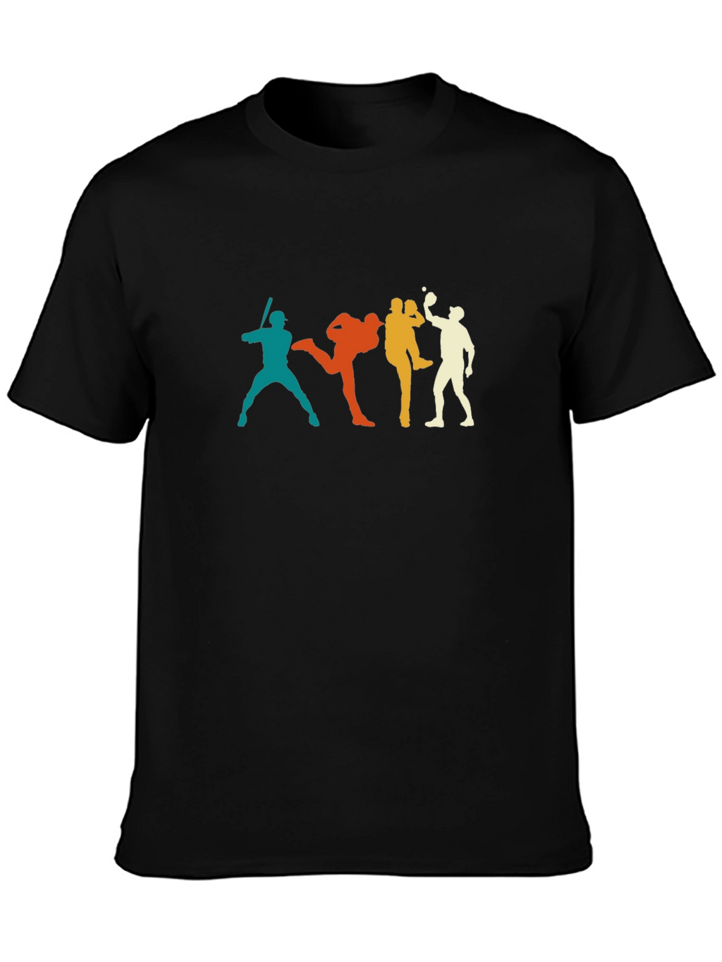 Retro Baseball Silhouette Graphic T-Shirt