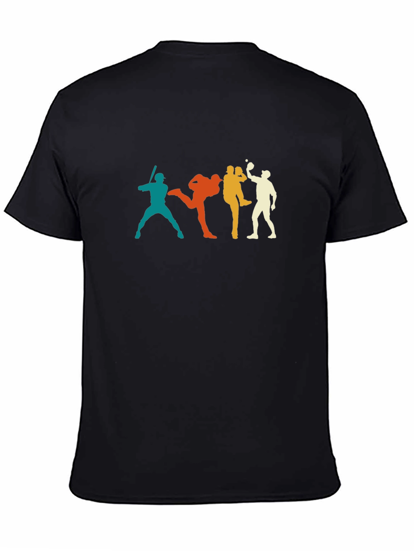 Retro Baseball Silhouette Graphic T-Shirt