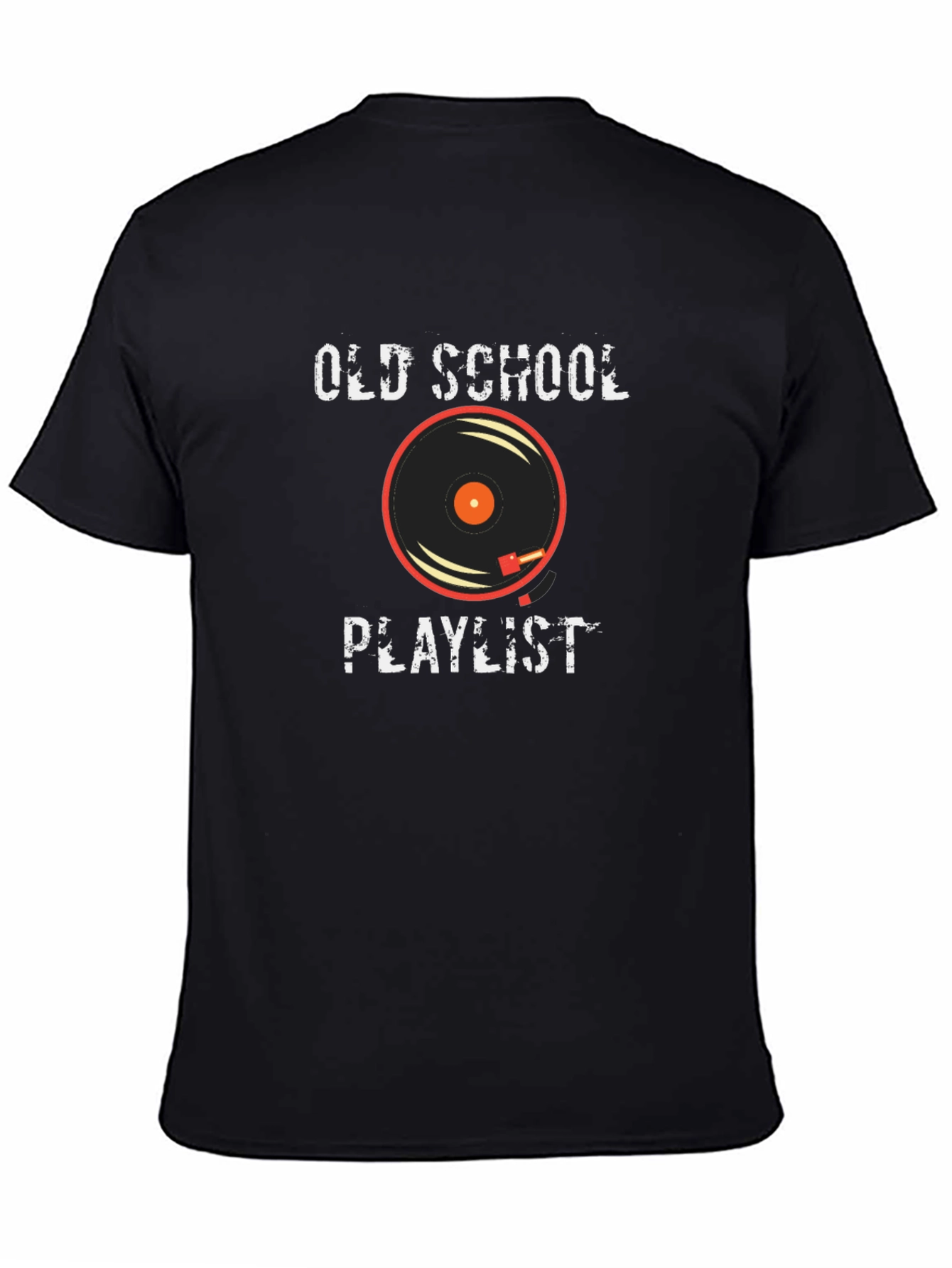 Old School Playlist Graphic Tee - Black
