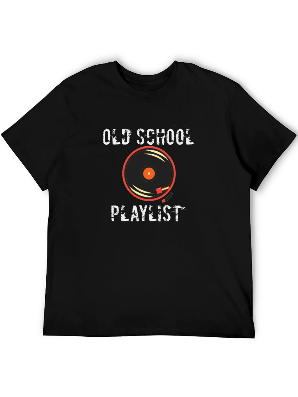 Old School Playlist Graphic Tee - Black