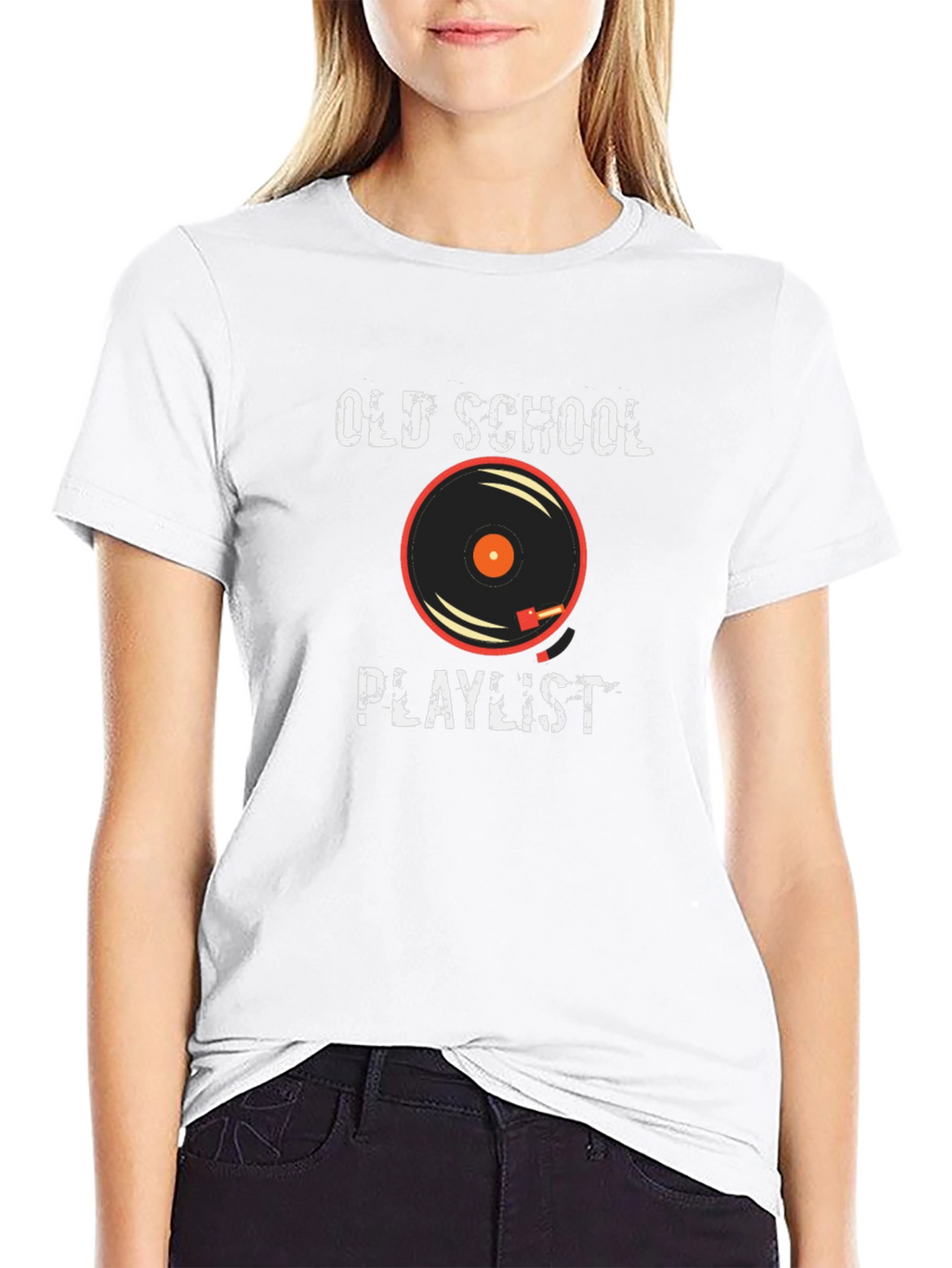 Old School Playlist Graphic Tee - Black
