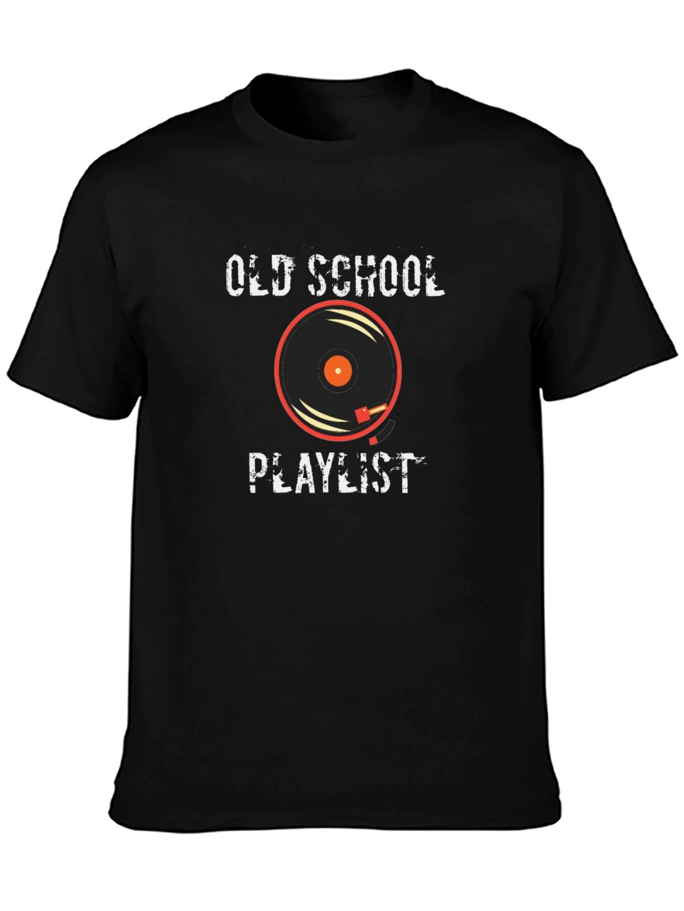 Old School Playlist Graphic Tee - Black