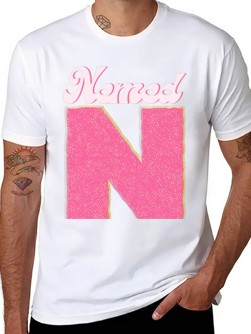Named N Initial Pink Letter T-Shirt