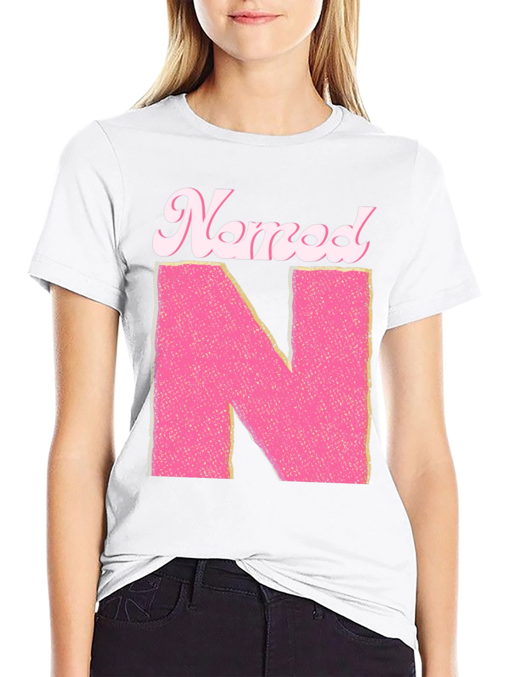 Named N Initial Pink Letter T-Shirt