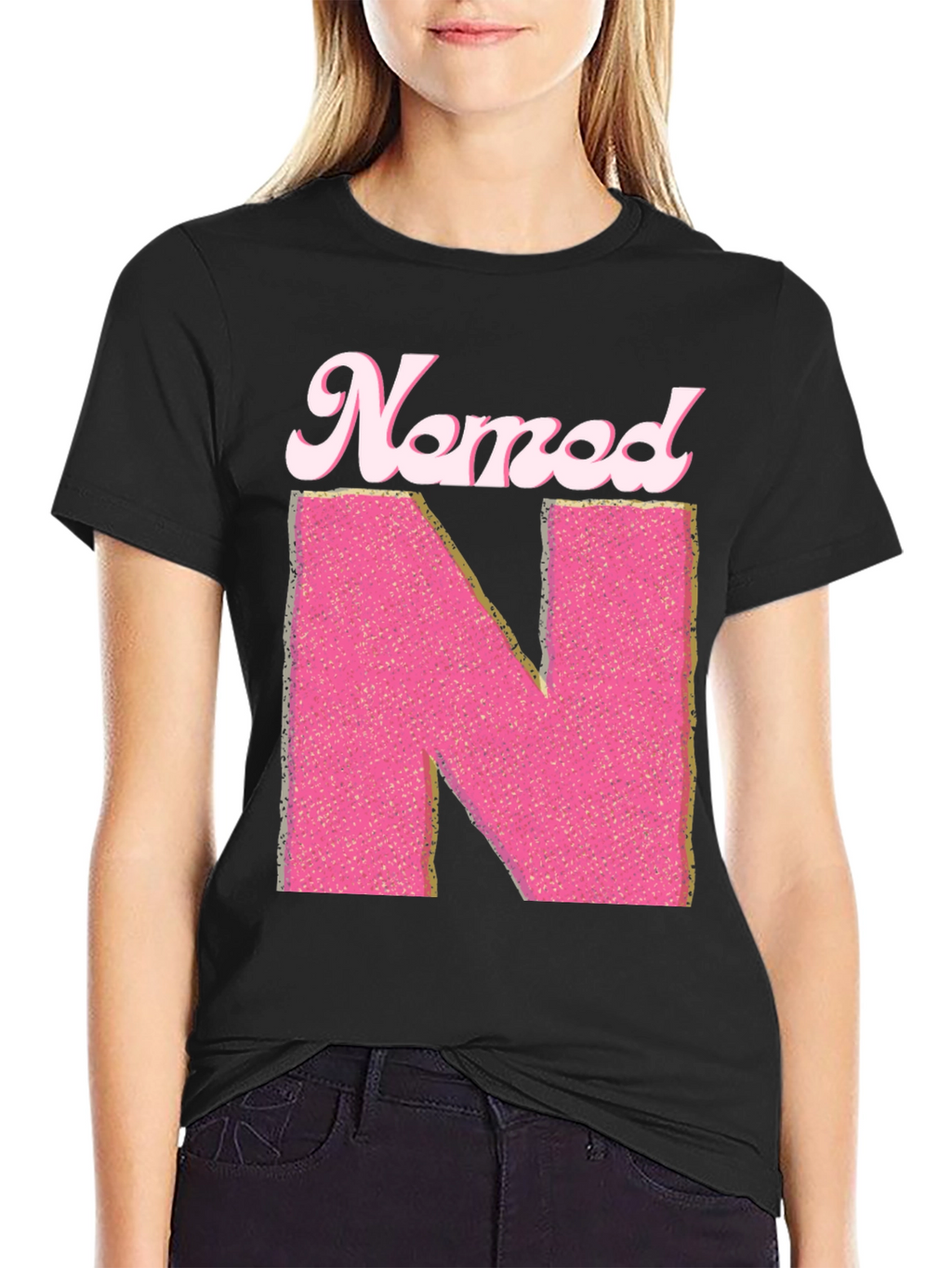 Named N Initial Pink Letter T-Shirt