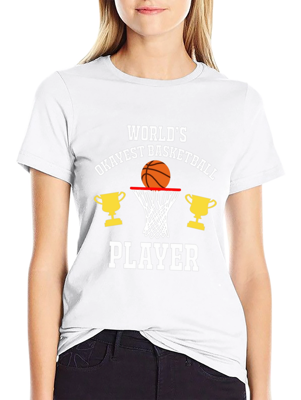 Worlds Okayest Basketball Player Graphic T-Shirt