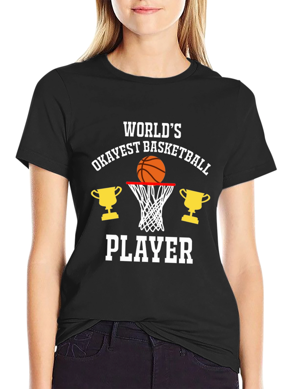 Worlds Okayest Basketball Player Graphic T-Shirt