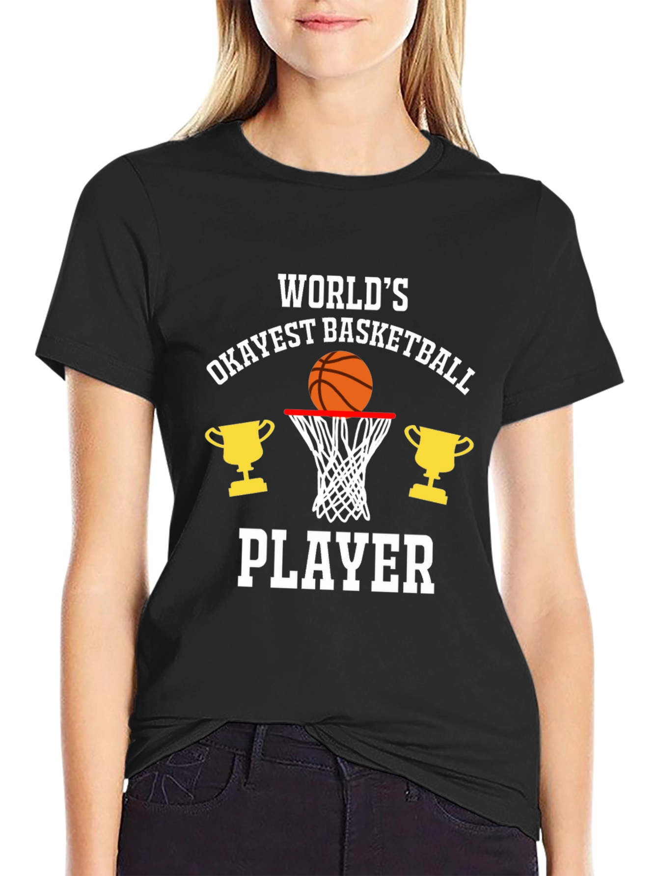 Worlds Okayest Basketball Player Graphic T-Shirt