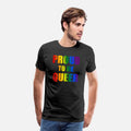 Proud to be queer - bold cracked rainbow text