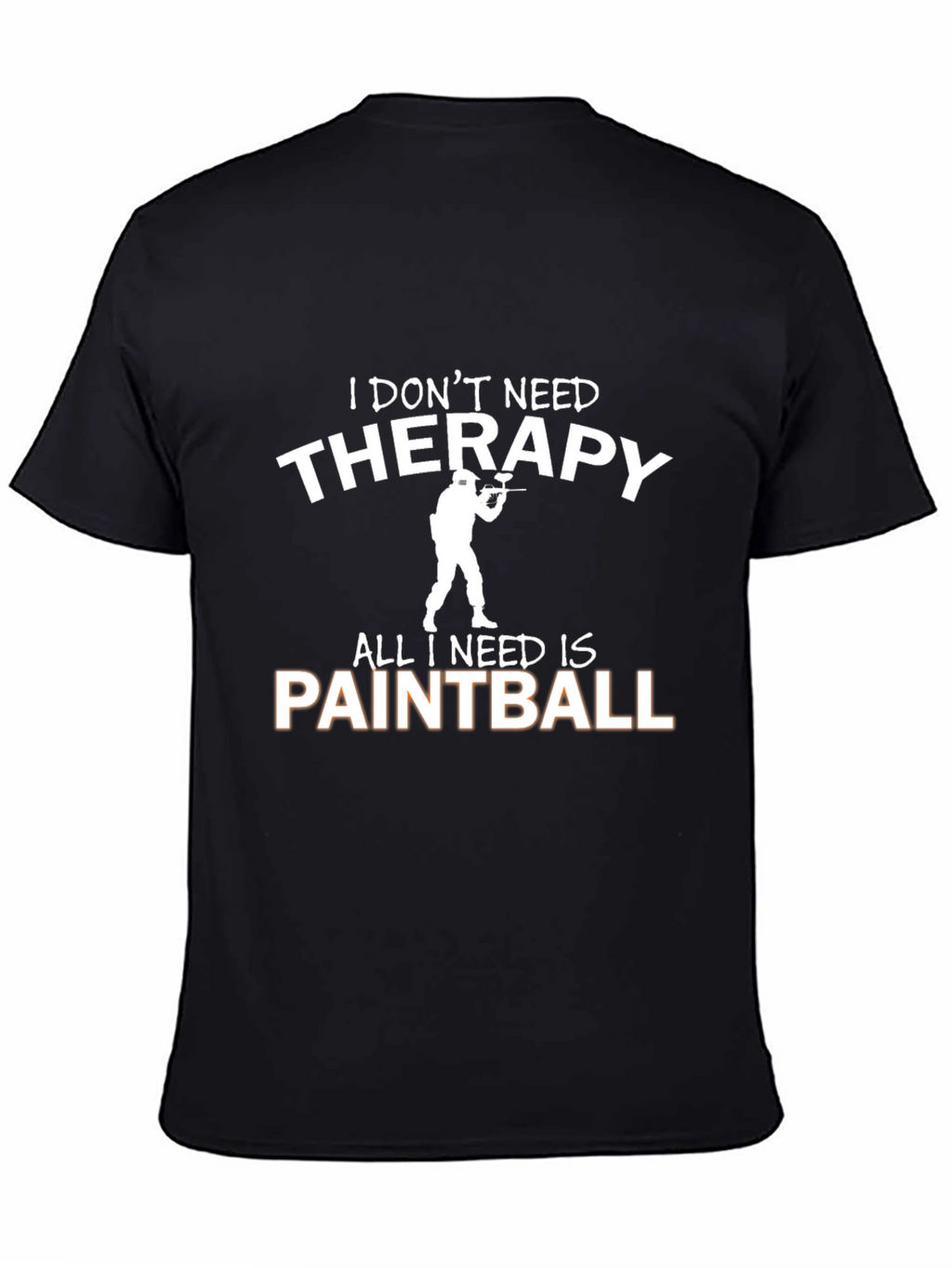 Paintball Therapy Graphic Tee - Black Cotton T-Shirt