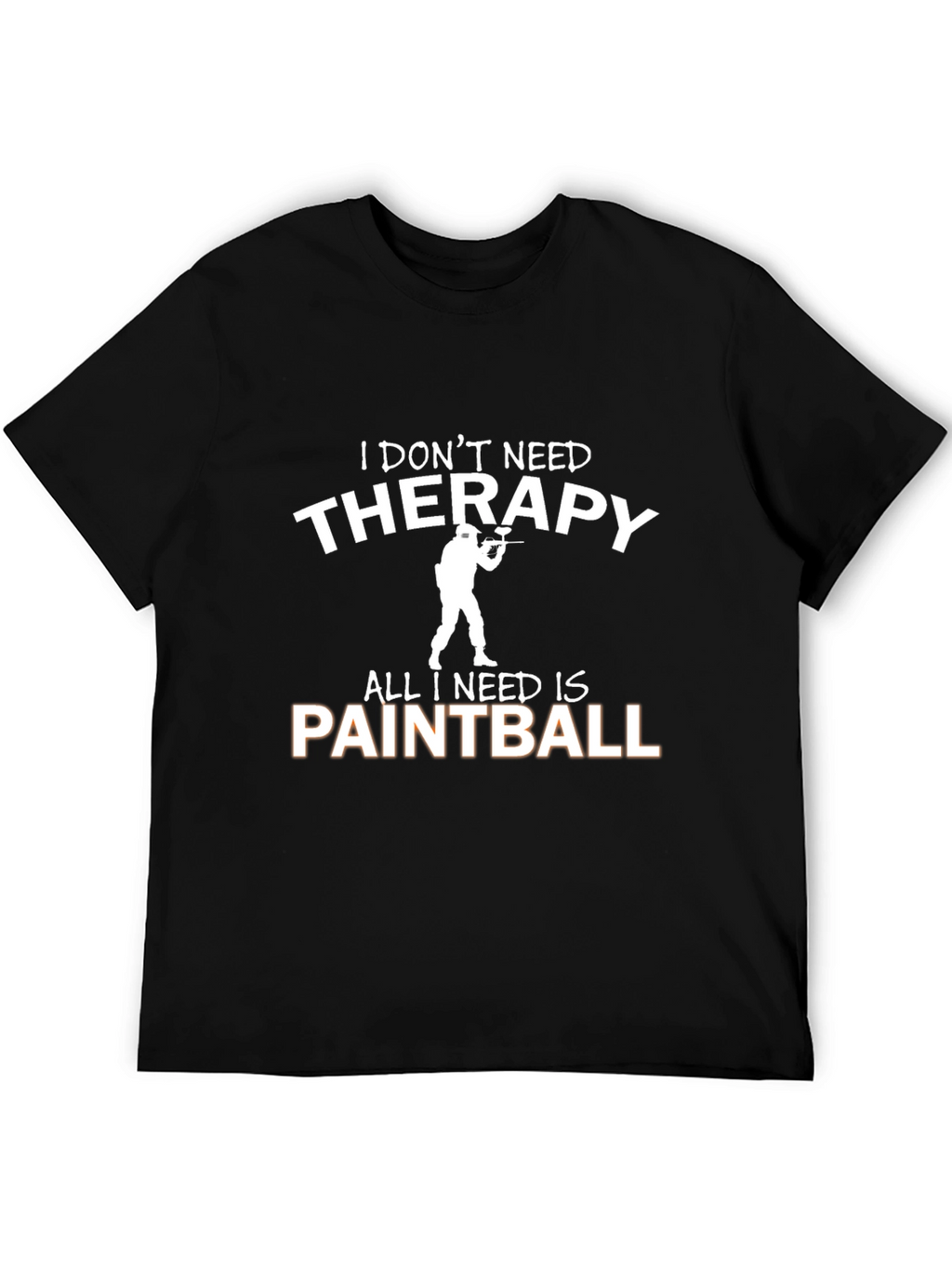 Paintball Therapy Graphic Tee - Black Cotton T-Shirt