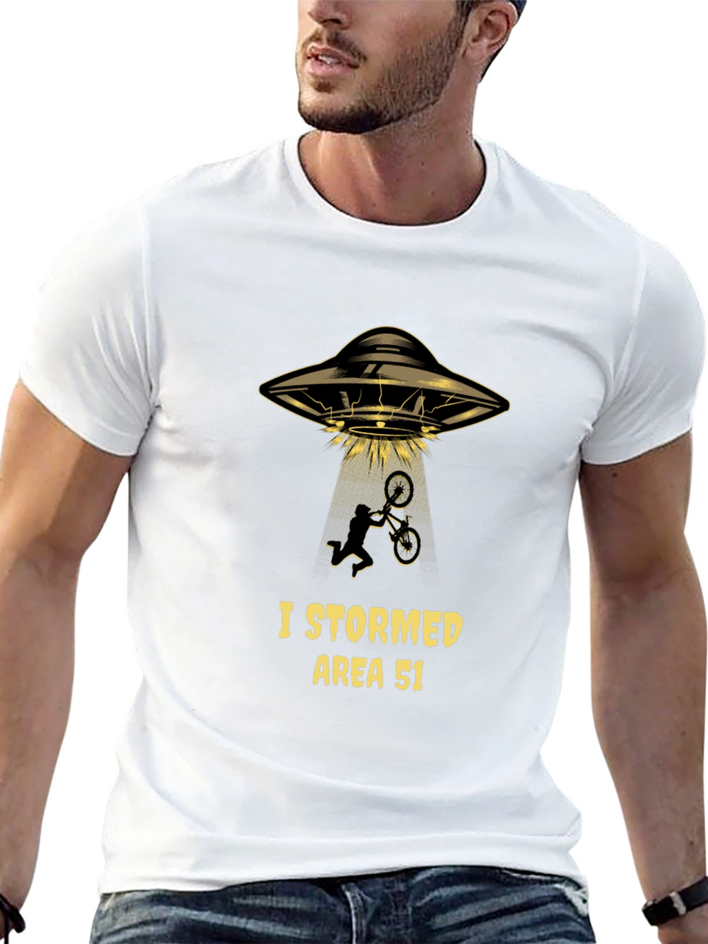 I Stormed Area 51 Alien Abduction Graphic T-Shirt