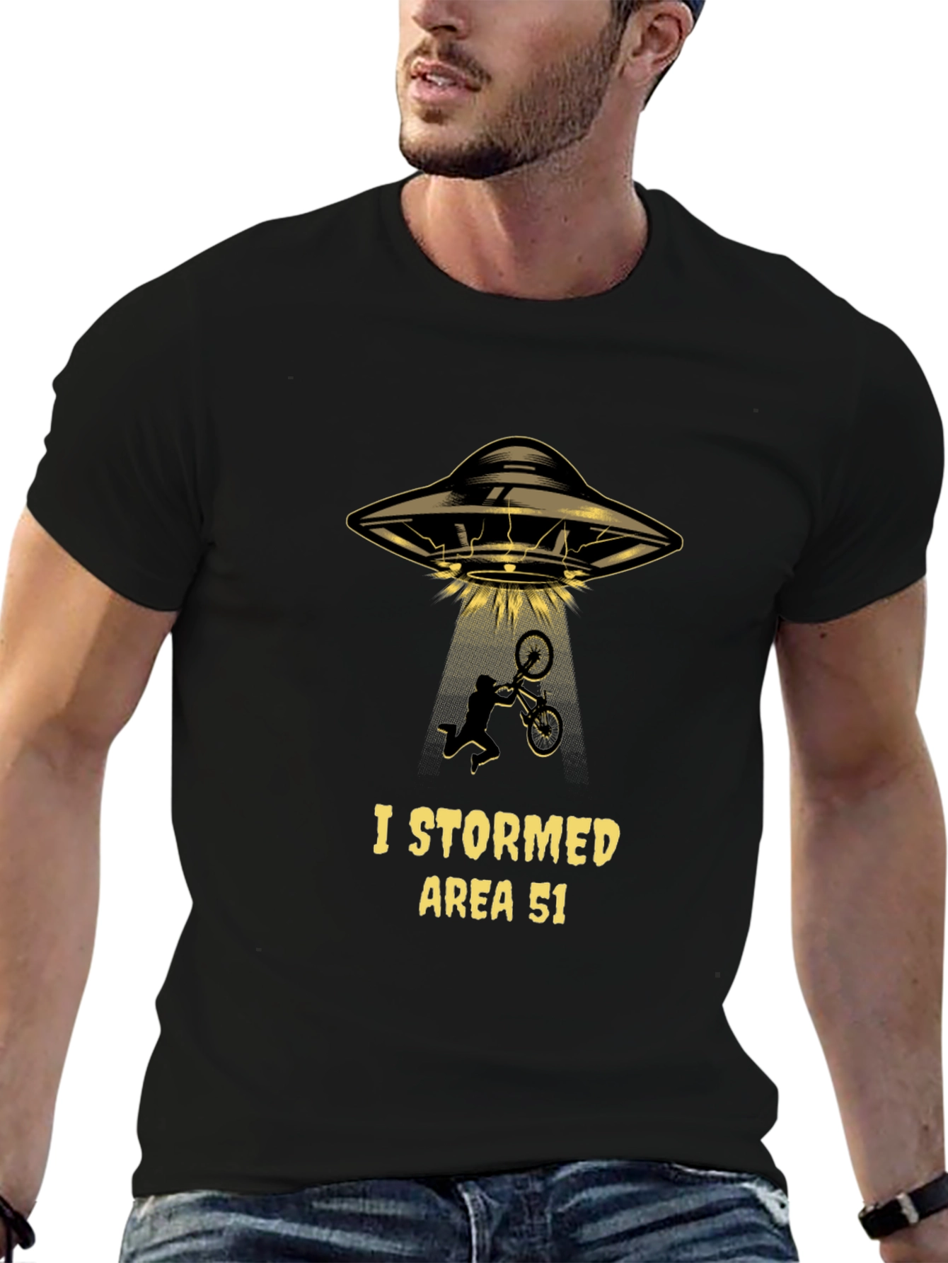 I Stormed Area 51 Alien Abduction Graphic T-Shirt
