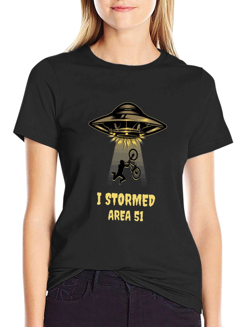 I Stormed Area 51 Alien Abduction Graphic T-Shirt