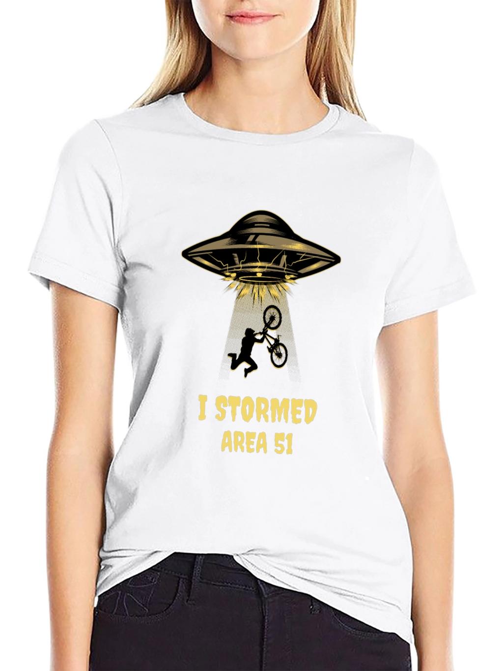 I Stormed Area 51 Alien Abduction Graphic T-Shirt