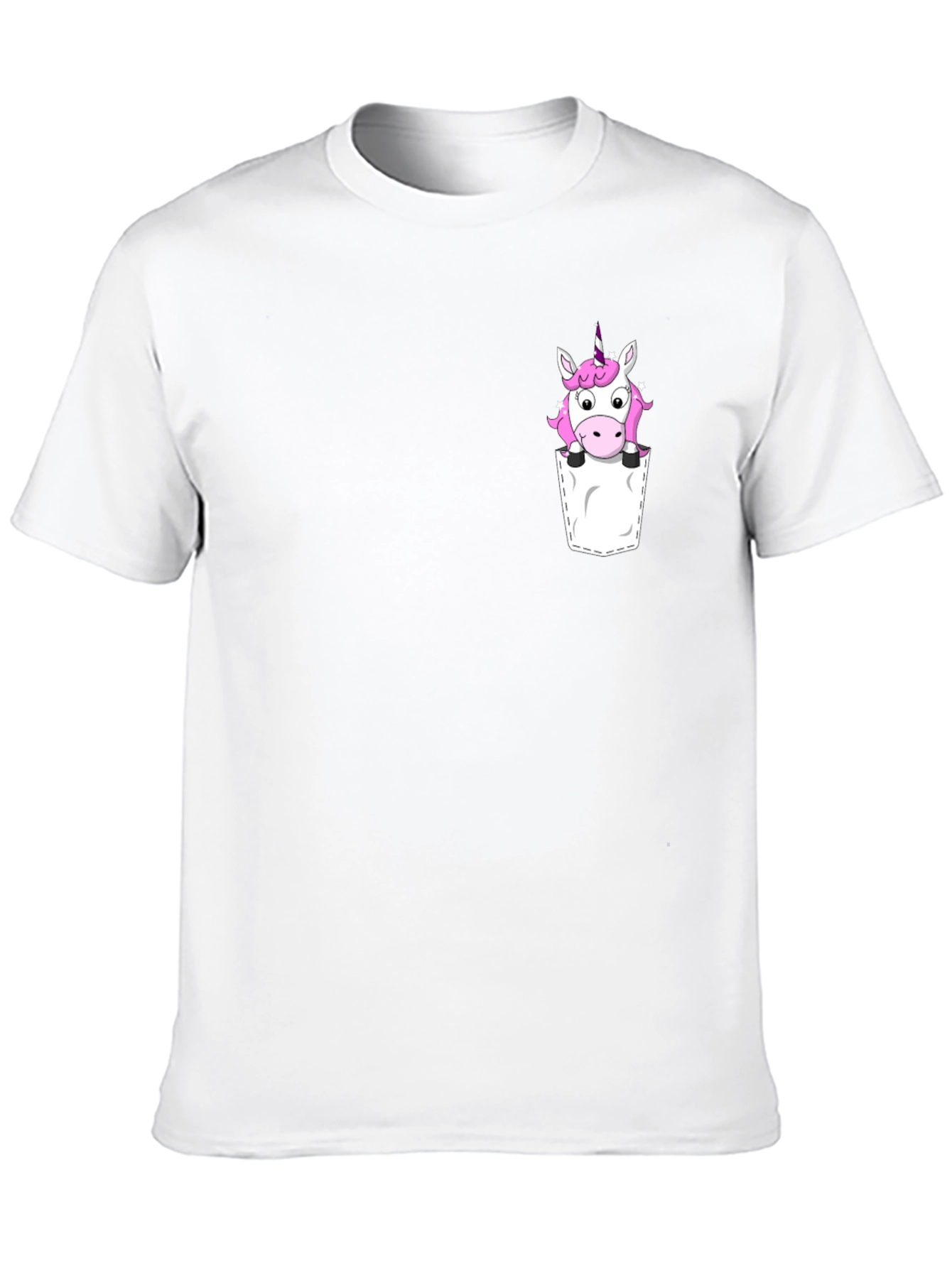 Unicorn Pocket T-Shirt - Black Cotton Tee
