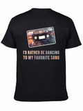 Retro Cassette Tape Graphic Tee - Dancing Song T-Shirt