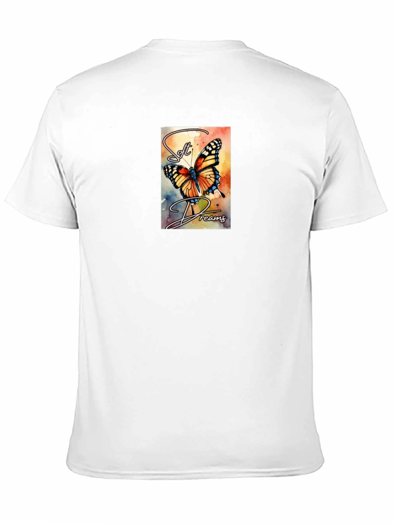 Soft Dreams Butterfly Graphic Tee - Black Cotton Blend