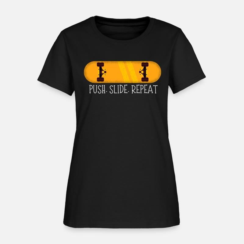 Push Slide Repeat Skateboard Skateboarder Skating